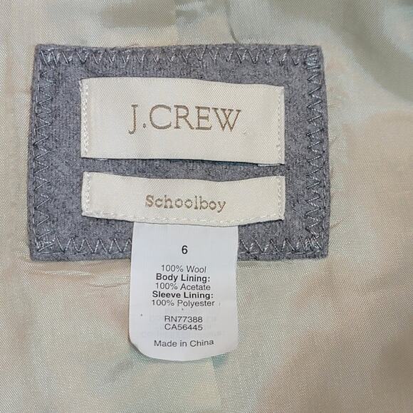 J.Crew Schoolboy Wool Blazer Gray Single Breasted Tailored Classic Office Chic 6 - Picture 15 of 16